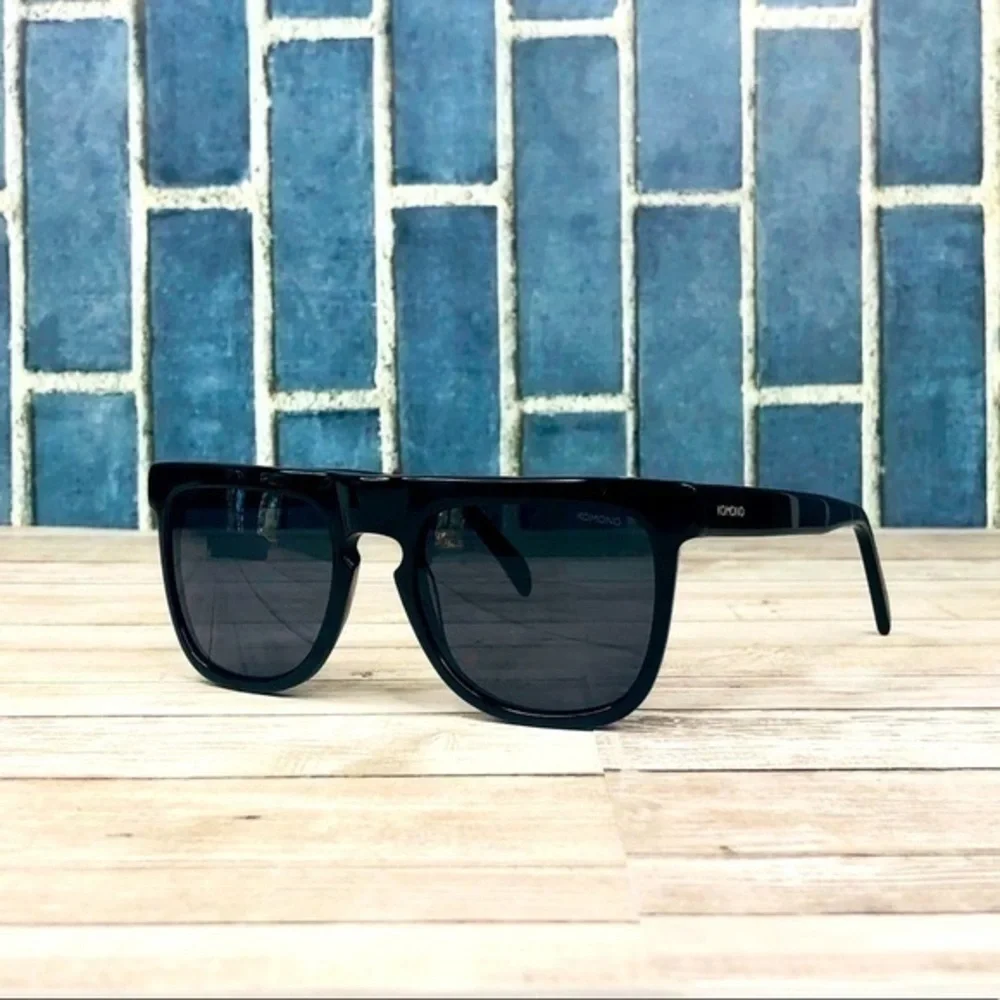 KOMONO Bennet Glossy Black Sunglasses NEW